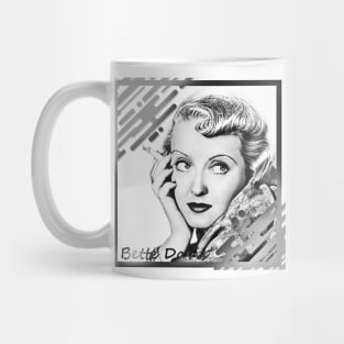 Bette Davis in Black & White Frame Concept Mug